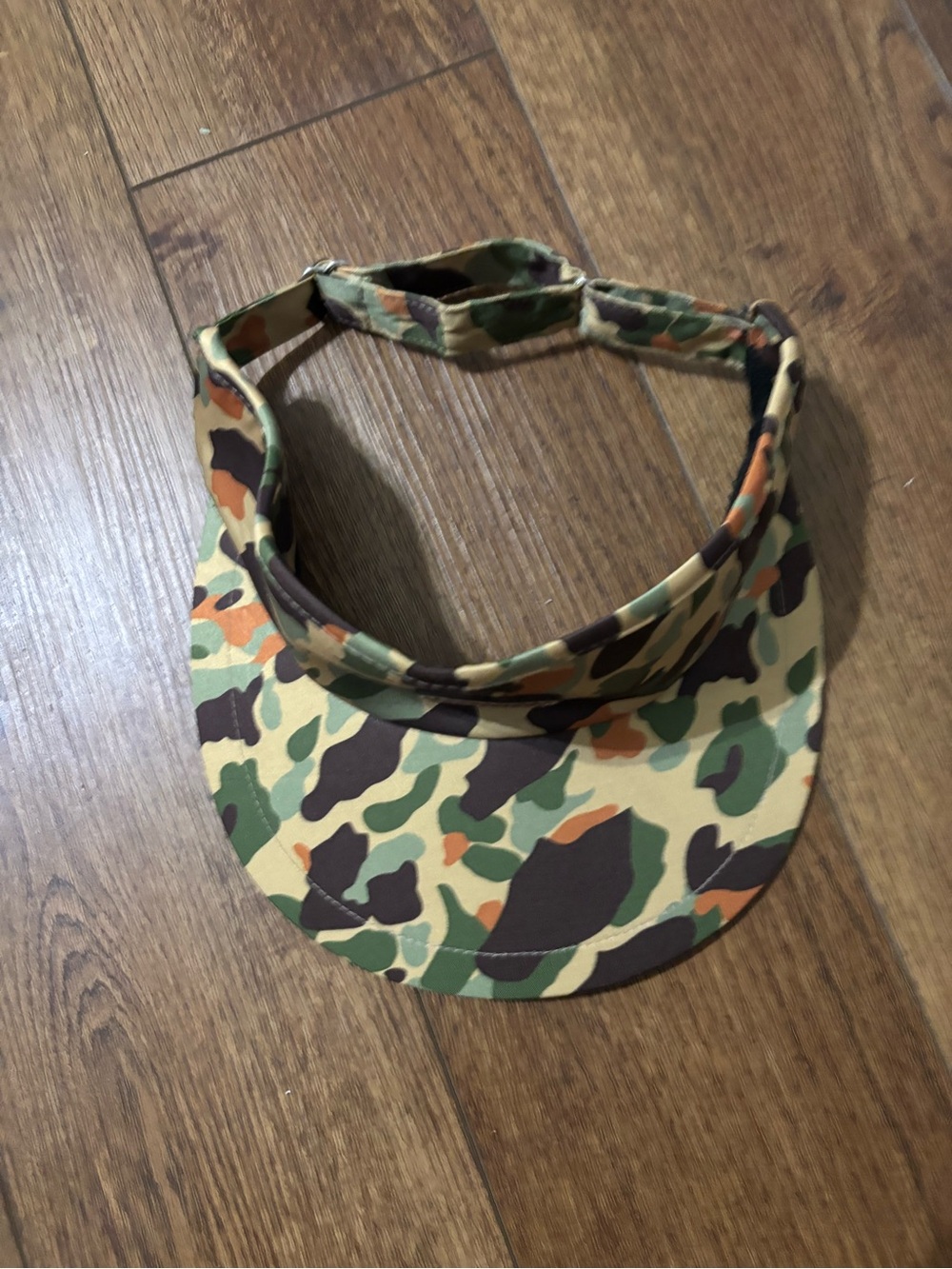 Camouflage Print Visor Hat - Green Camo